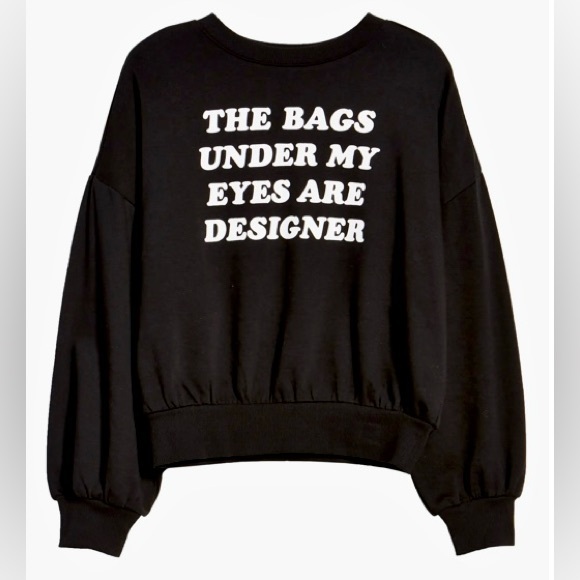 Ten Sixty Sherman Sweaters - Bags Under My Eyes Are Designer Black White Top Sweater Ten Sixty Sherman Medium